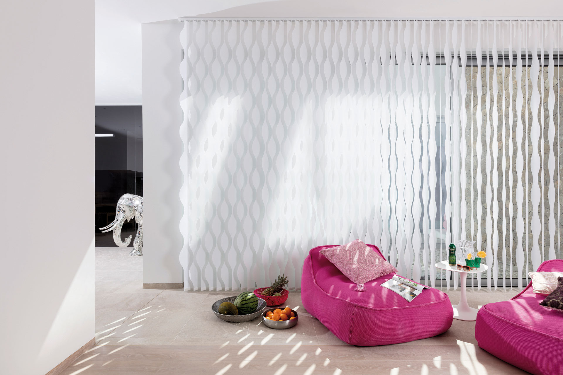 Lamellenvorhang / Fliegenvorhang Pink Liquorice - 78,7x200 Cm, Hält Insekten Fern, Lässt Luft Durch